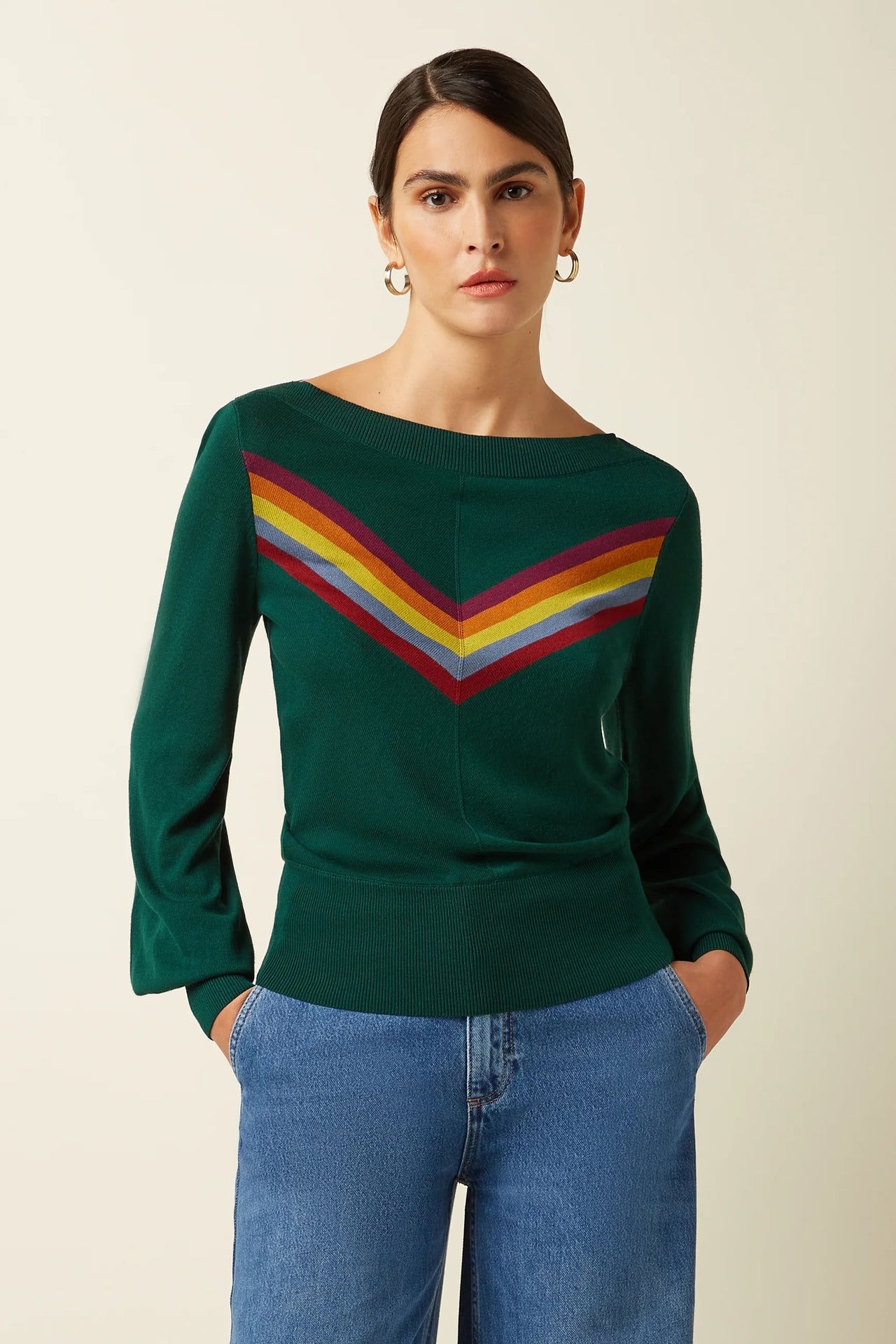 Audrey Bell Top Azzy 219 Botanical Green