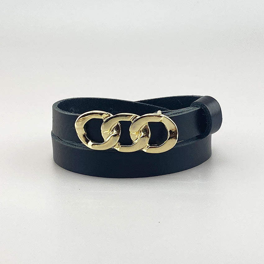 Audry Gloss Goud 1,5cm Cosmo black - LEEF mode en accessoires