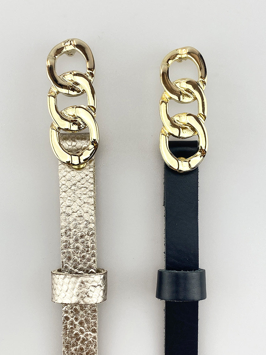Audry Gloss Goud 1,5cm Cosmo black - LEEF mode en accessoires