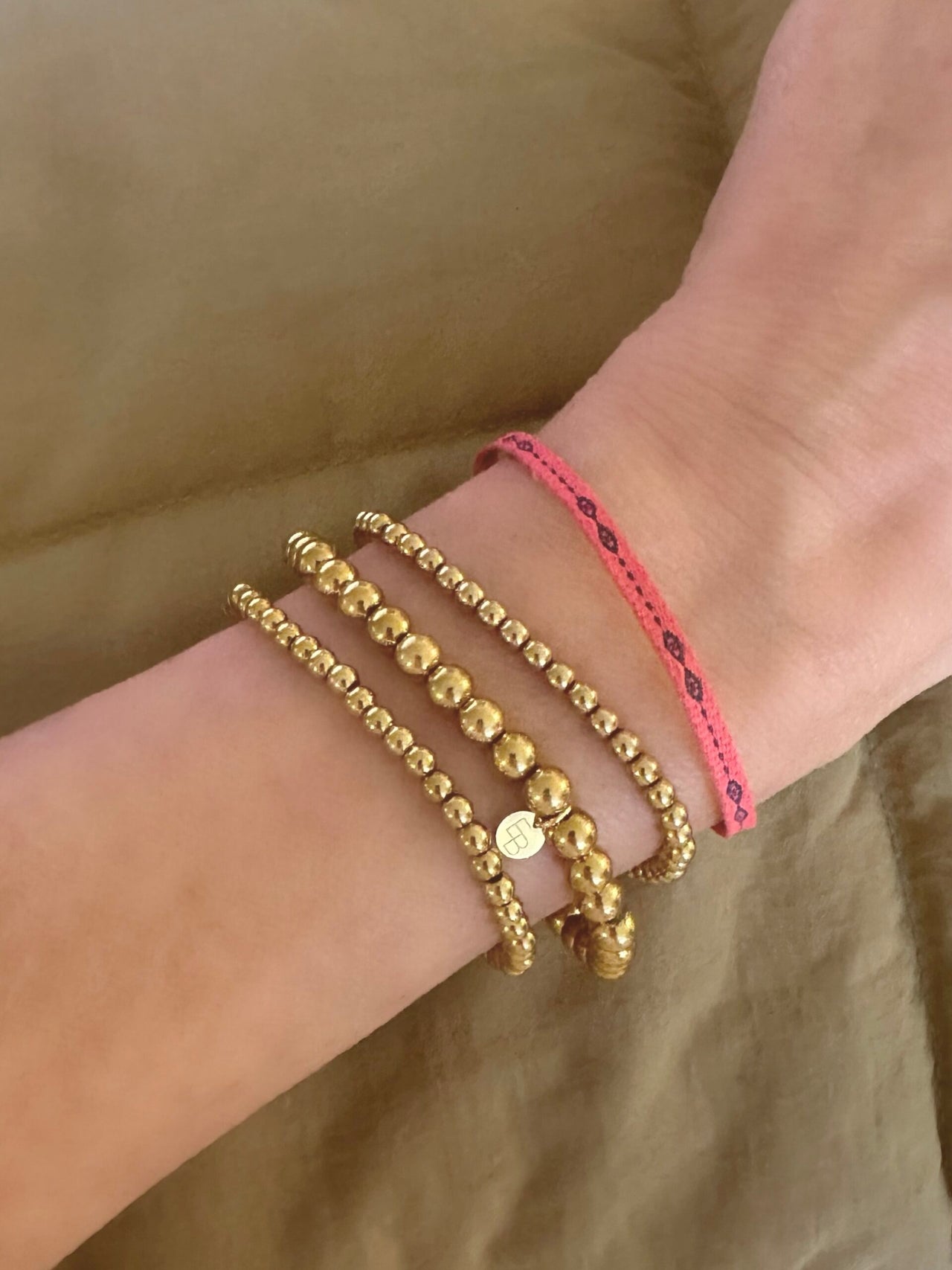 BALLETJES ARMBANDJE (3MM) goud