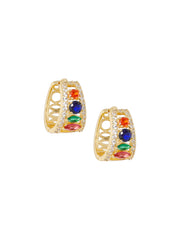 BREDE STRASS OORRINGEN Multicolori - LEEF mode en accessoires