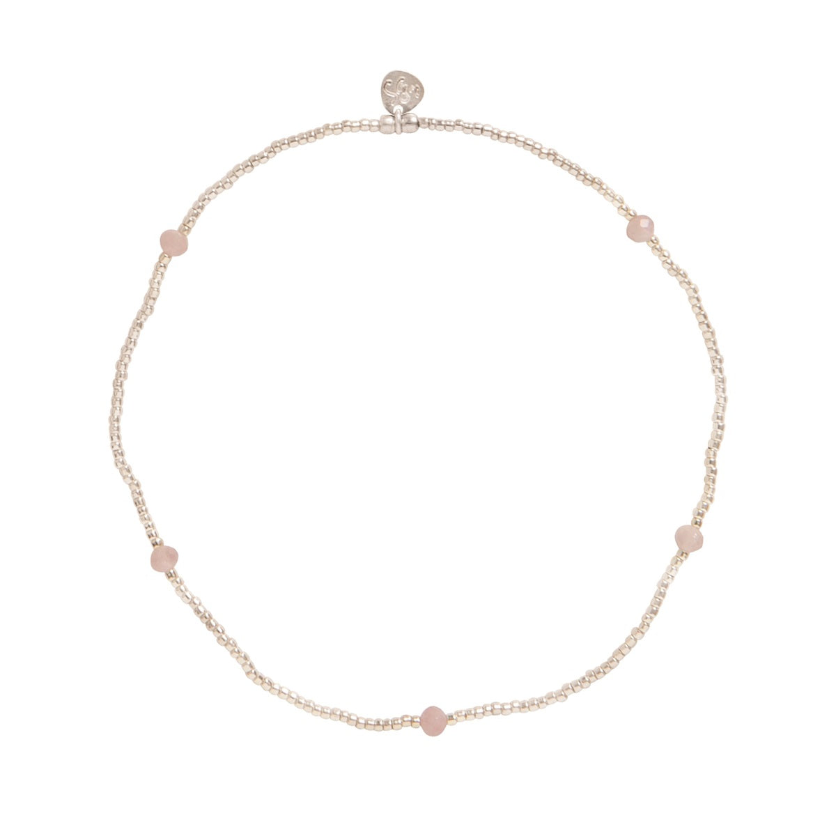 Beach Rose Quartz Anklet SC Rose quartz - LEEF mode en accessoires