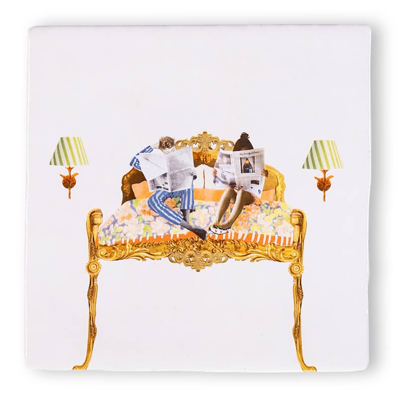 StoryTiles tegeltje ‘Best beginning of the day’ 10x10 cm met kleurrijke illustratie