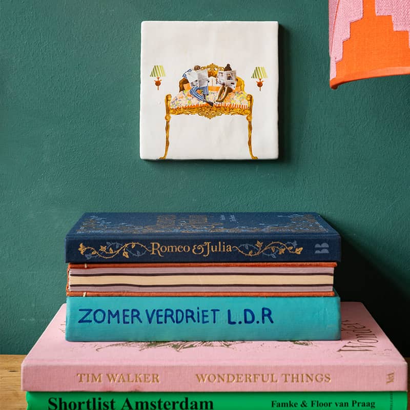 StoryTiles tegel Best beginning of the day 10x10 met ochtendtekst en decoratief ontwerp