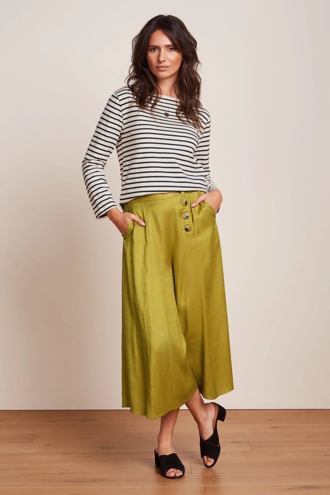 Boatneck Top Britney Striped 445 Evening Blue - LEEF mode en accessoires