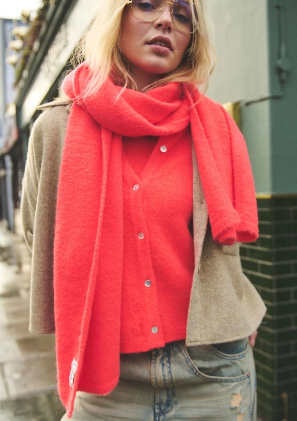 Bodi Cardigan 1987 Red Flame - LEEF mode en accessoires