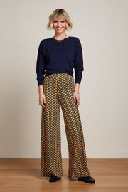 Border Palazzo Pants Valet Streeple blue - LEEF mode en accessoires