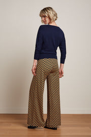 Border Palazzo Pants Valet Streeple blue - LEEF mode en accessoires