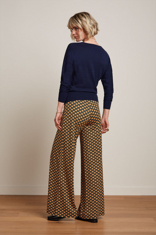 Border Palazzo Pants Valet Streeple blue - LEEF mode en accessoires
