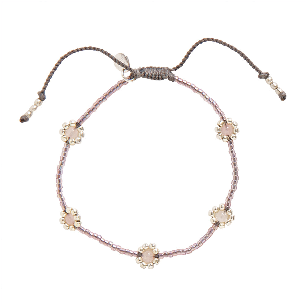 Botanic Rose Quartz Bracelet SC Rose quartz - LEEF mode en accessoires