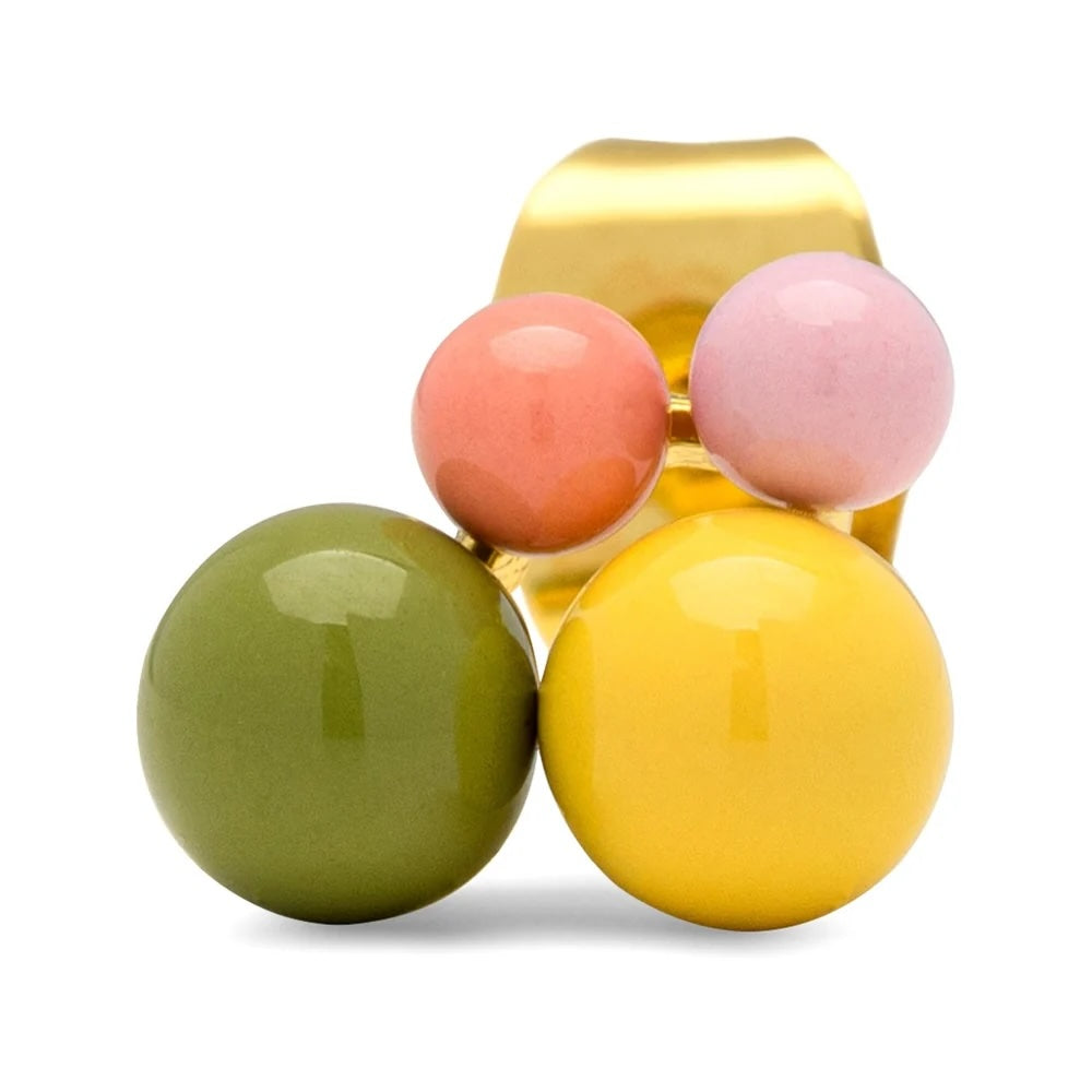BouquetEarring1pcsGreen_Yellow_Goldplated__4