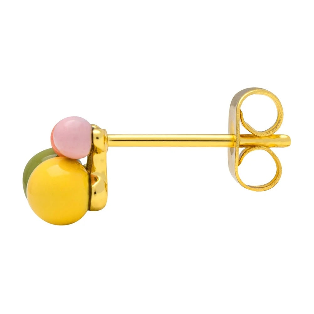 BouquetEarring1pcsGreen_Yellow_Goldplated__5