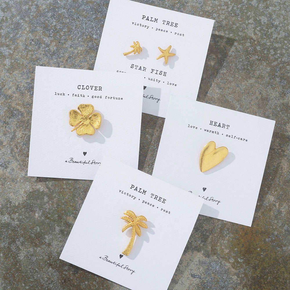 Brooch Set Palmtree GP Palmtree - LEEF mode en accessoires