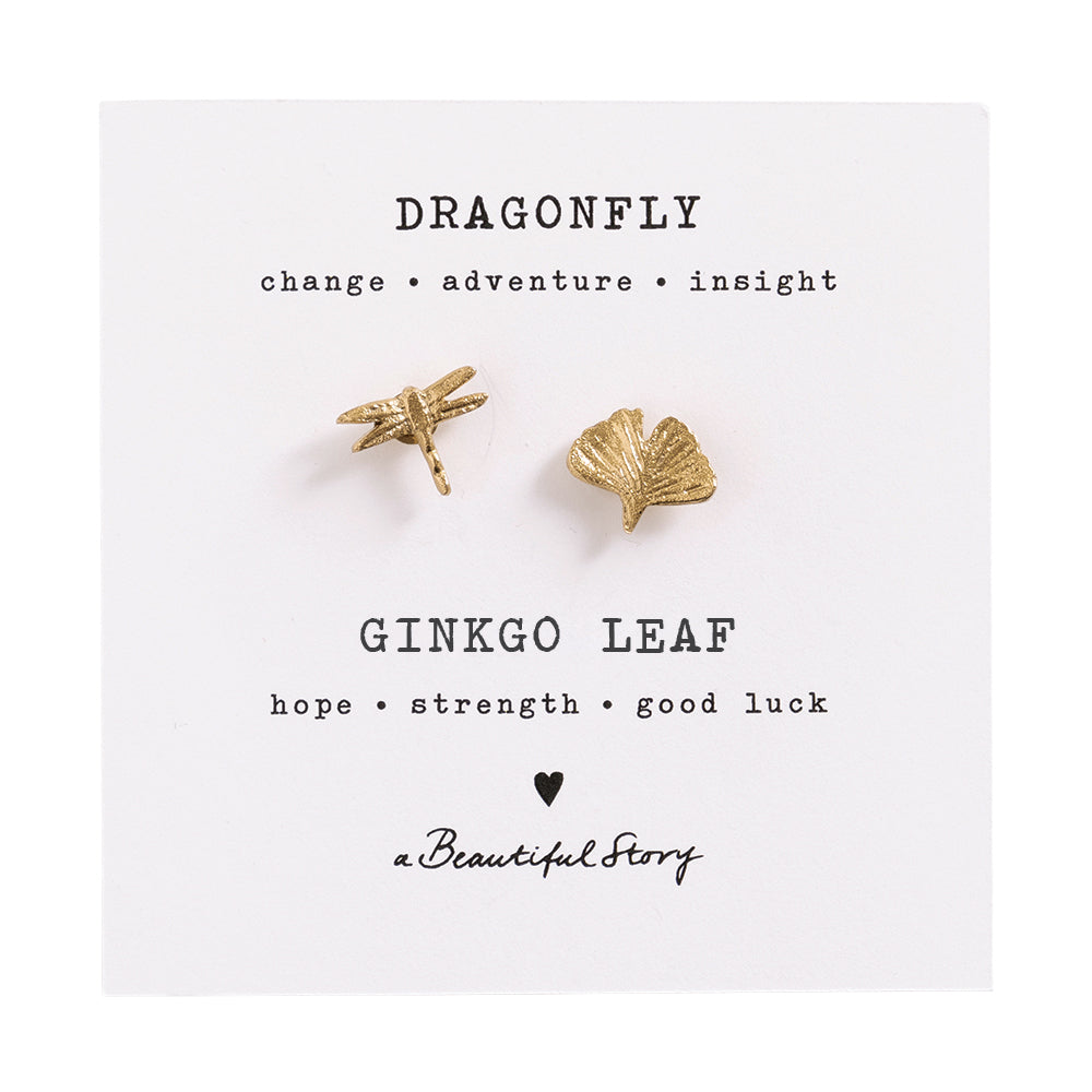 Brooche Set Dragonfly - Ginko GP Gold - LEEF mode en accessoires