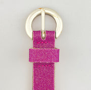 Broos Oud Zilver 2cm Glitter Pink - LEEF mode en accessoires