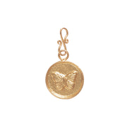 Butterfly Vintage Coin Charm GP Gold - LEEF mode en accessoires