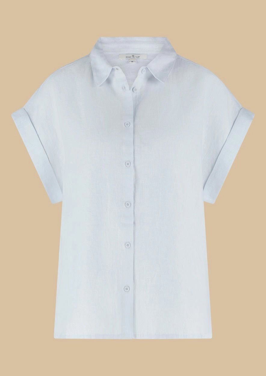 CHERYL BLOUSE 1861 Sky blue - LEEF mode en accessoires