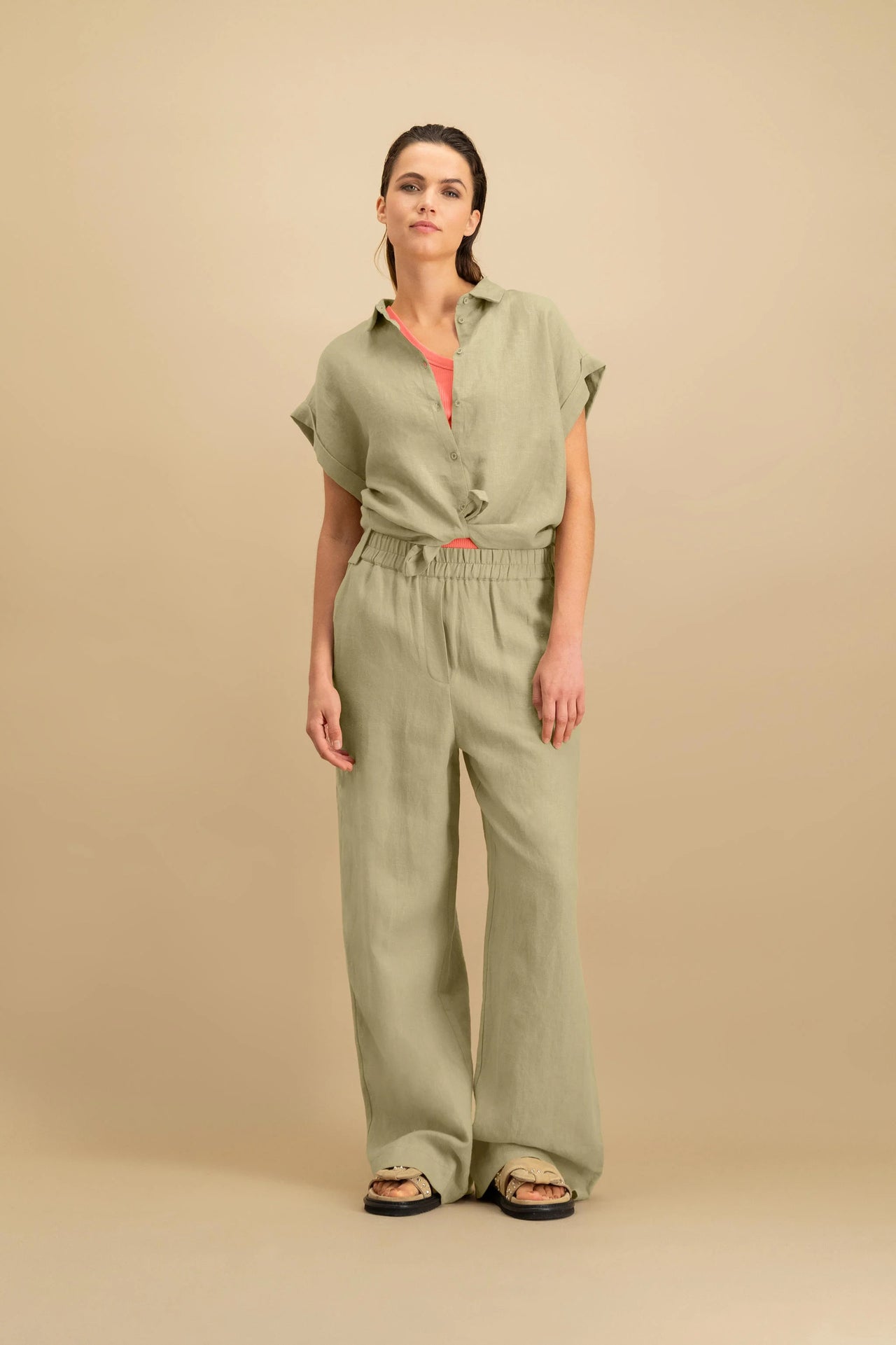 CHERYL BLOUSE 5529 Olive Gray