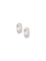 CREOLEN MET STRASS (0.9CM) / ZILVER Zilver - LEEF mode en accessoires