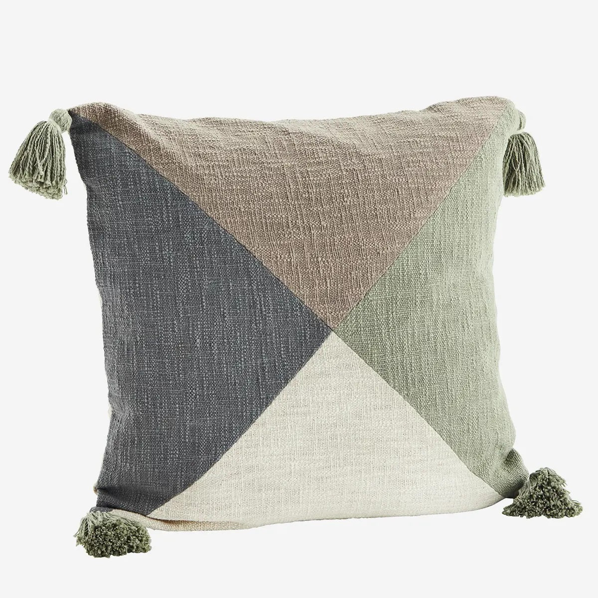 CUSHION  W/ TASSELS (60x60) Off White, Taupe, Sage, Blue - LEEF mode en accessoires