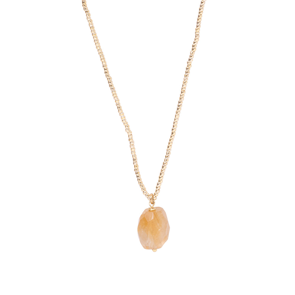 Calm Citrine Necklace GC Citrine - LEEF mode en accessoires