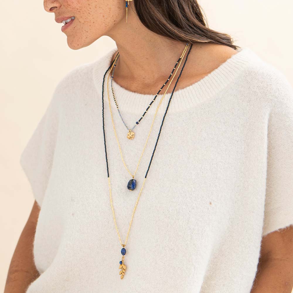 Calm Lapis Lazulli Necklace GC Lapis Lazuli - LEEF mode en accessoires