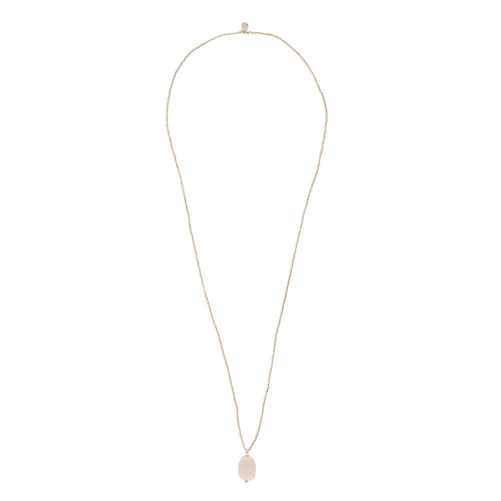 Calm Rose Quartz Necklace SC  Rose quartz - LEEF mode en accessoires
