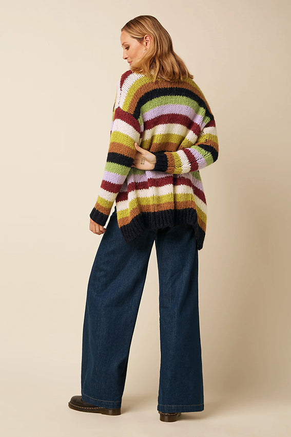 CardiOversizeCampoKnitStripe999MultiColor__3