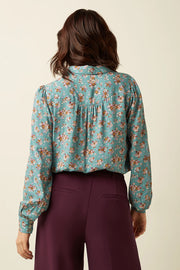 Carina Blouse Revel 357 Silver Green - LEEF mode en accessoires