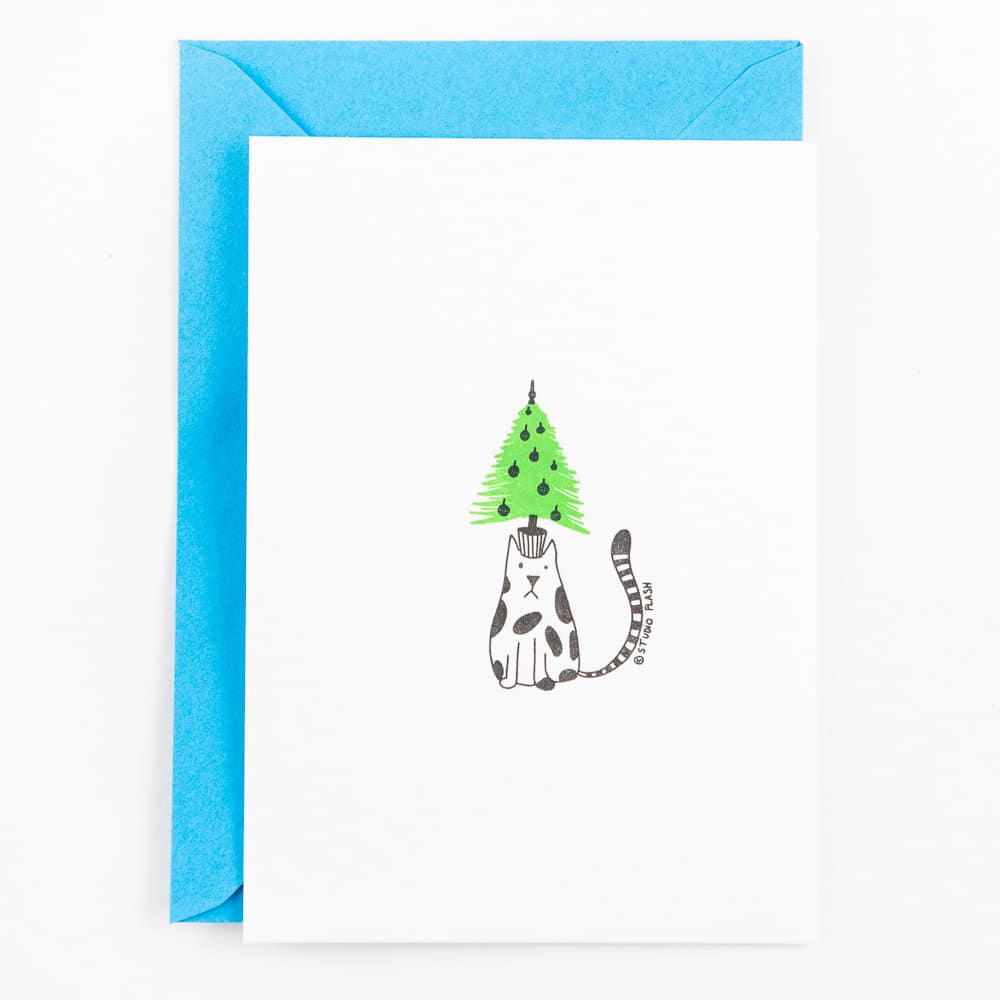 Cat With Christmas Tree on Its Head - LEEF mode en accessoires