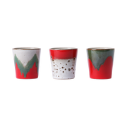Ceramic 70's mugs the Christmas t(h)ree - LEEF mode en accessoires