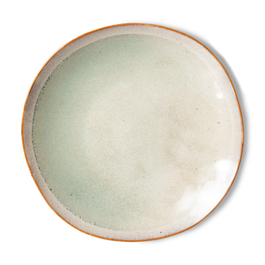 Ceramic 70's side plate Mist