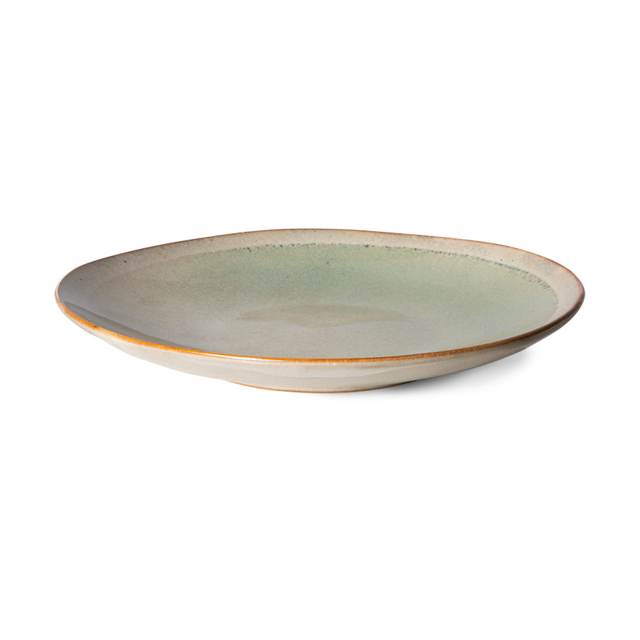 Ceramic 70's side plate Mist