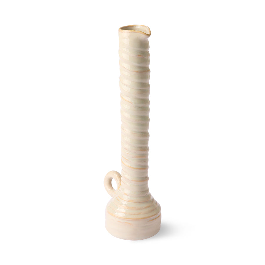 Ceramic Glazed Flower vase Cream - LEEF mode en accessoires