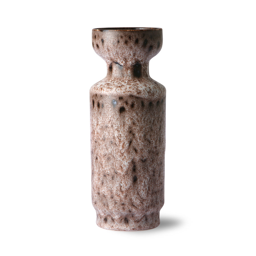 Ceramic Retro Vase Lava/Brown - LEEF mode en accessoires
