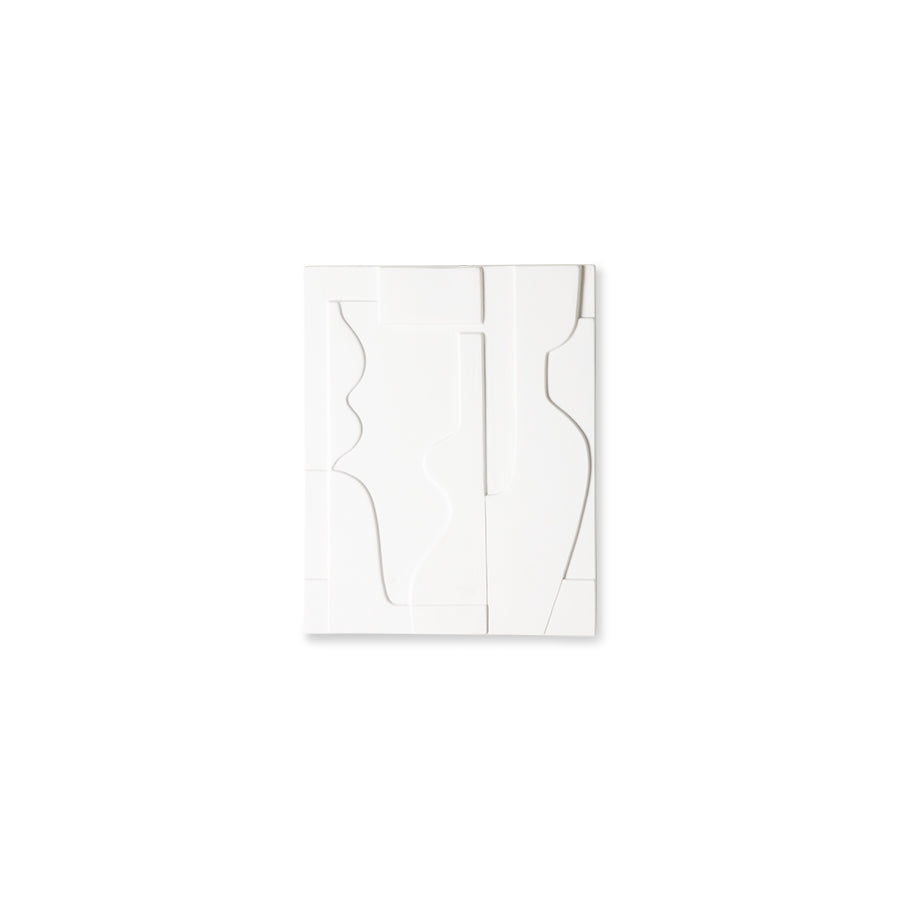 Ceramic Wall Art Panel Matt White - LEEF mode en accessoires