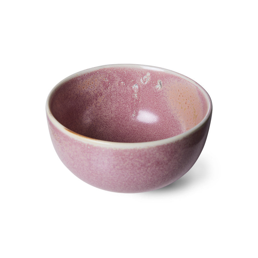 HKliving Chef Ceramics kom in rustiek roze met handgemaakte uitstraling en elegante vorm, perfect voor serveerschappen.