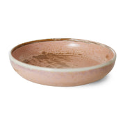 Diepe pink keramische bord van HKliving Chef Ceramics in rustieke stijl, geschikt voor serveren en decoratie.