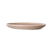 Roze rustieke side plate van HKliving Chef Ceramics met aardse uitstraling en handgemaakte uitstraling.