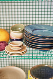 HKliving Chef Ceramics kleine schaal in crème en bruin, keramisch servies met glanzende afwerking, geschikt voor serveren of decoratie