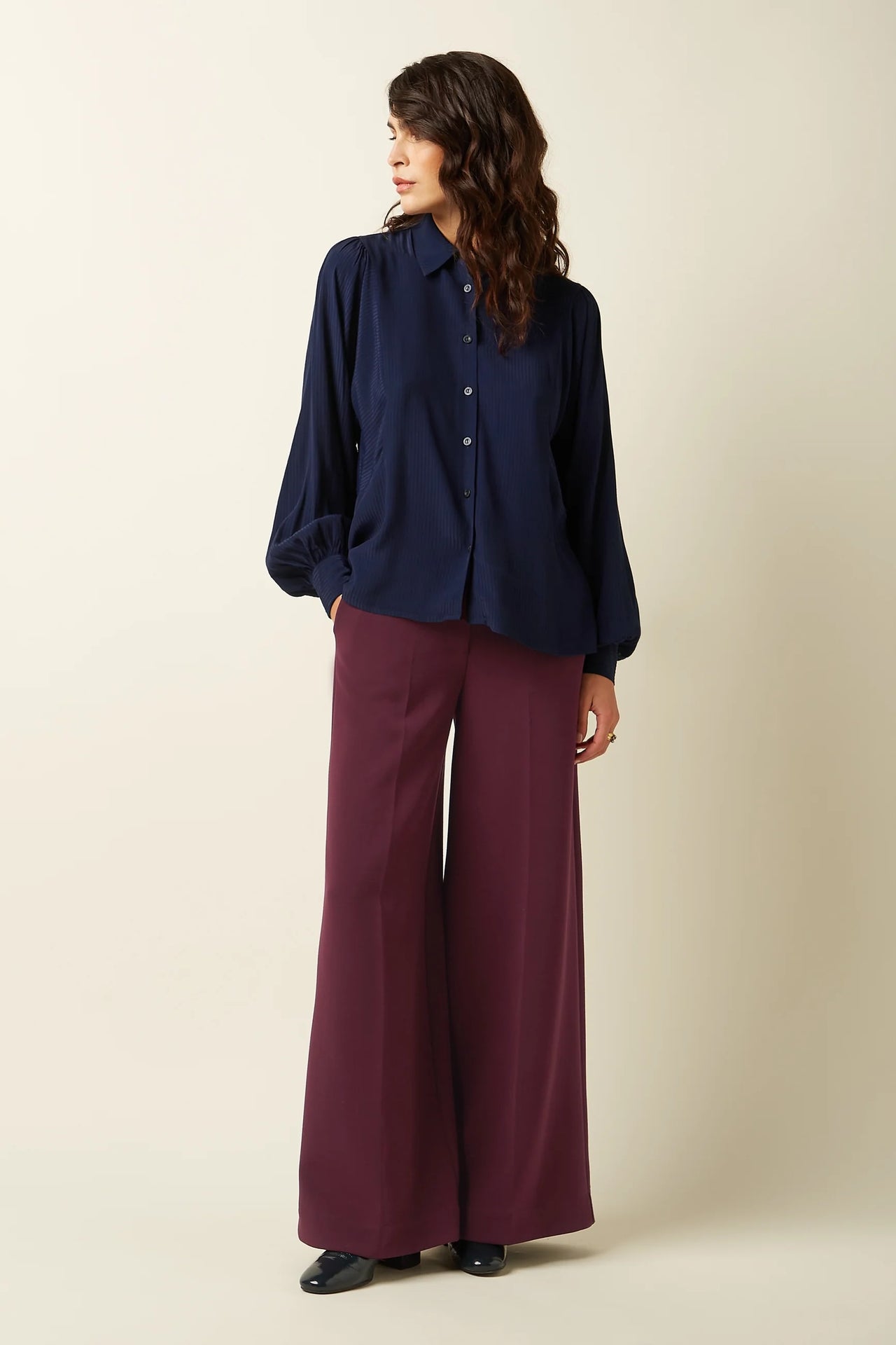 Chloe Pants Petit Malone 607 Bordeaux Red