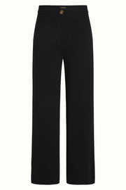 Zwarte Cinzia Pocket Pants van King Louie in uni Rodeo stijl, zichtbaar op de afbeelding.