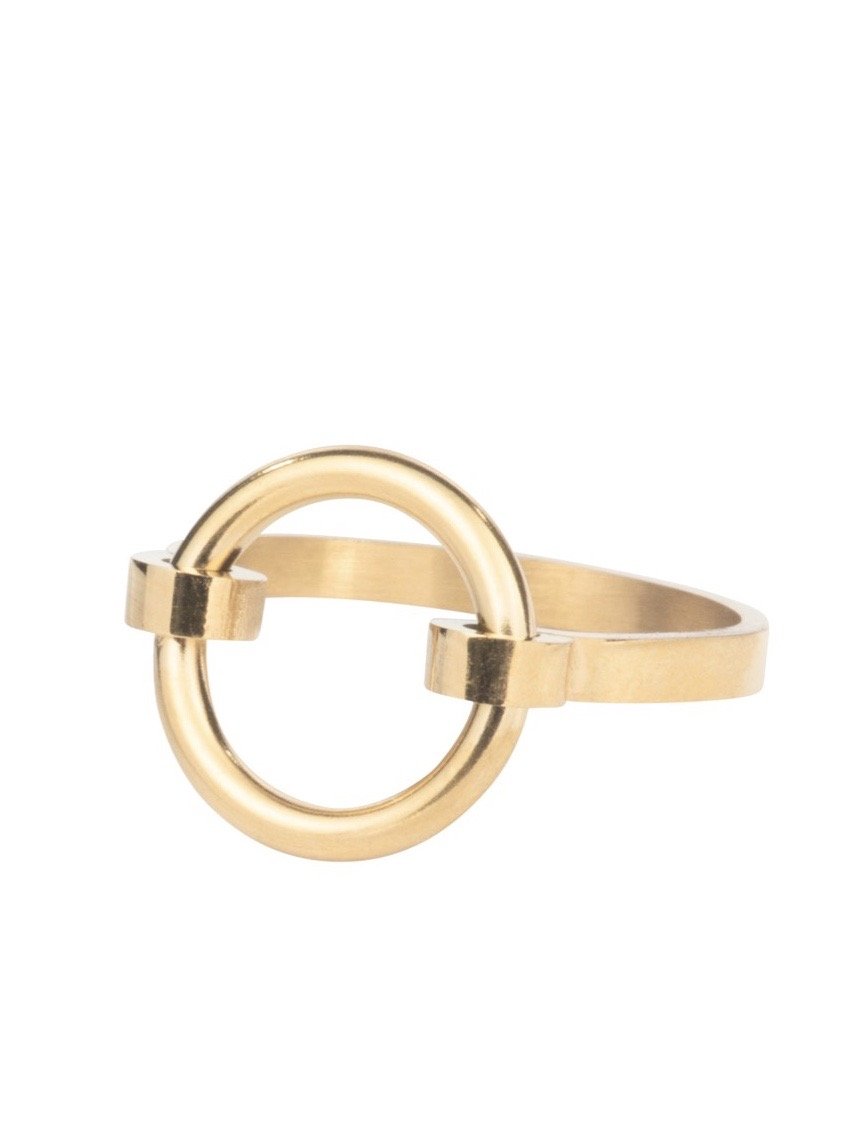 Cirkel Ring goud - LEEF mode en accessoires