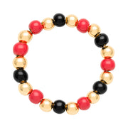 ColorBallBeadsRingHotCoral_Black_GoldPlated__1