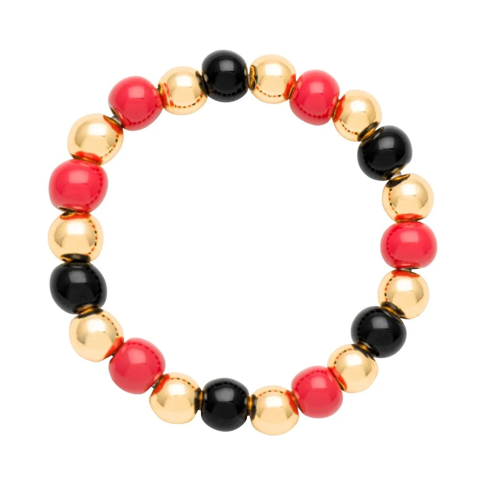ColorBallBeadsRingHotCoral_Black_GoldPlated__1