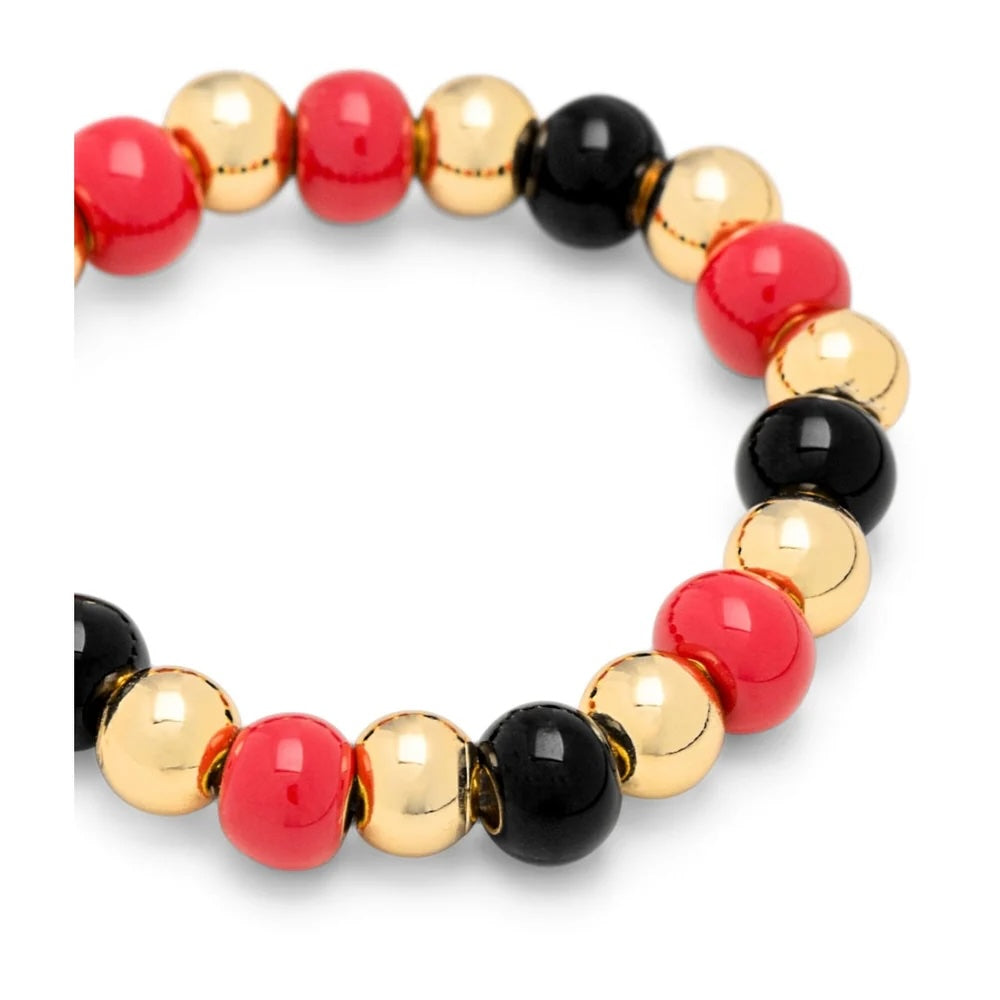 ColorBallBeadsRingHotCoral_Black_GoldPlated__5