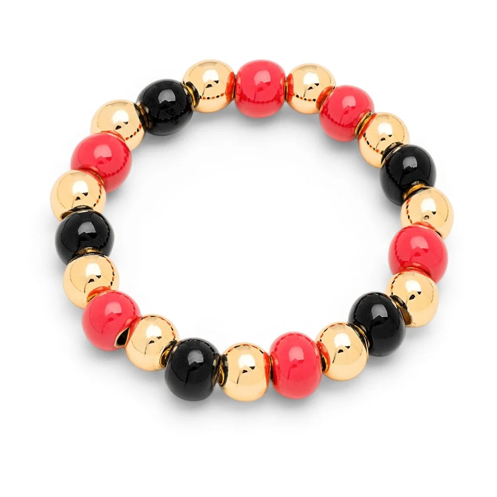 ColorBallBeadsRingHotCoral_Black_GoldPlated__6