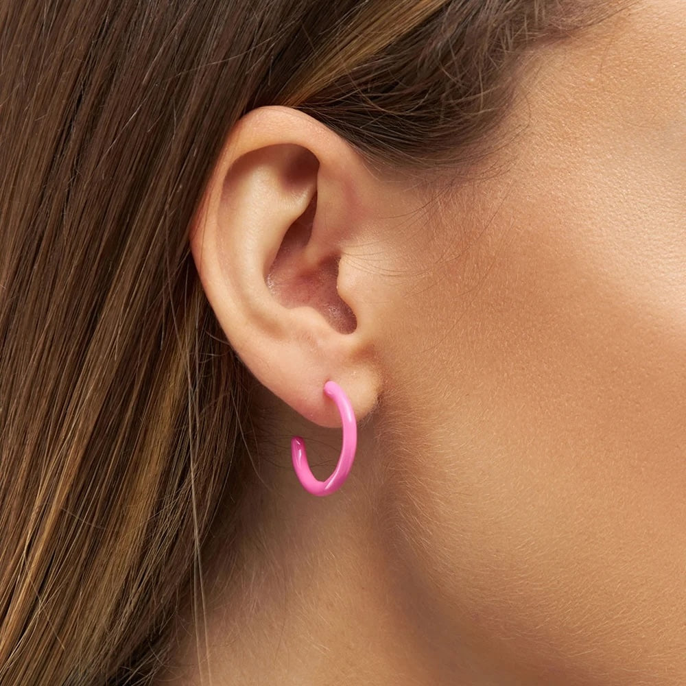 ColorHoopsMediumPairPink__2