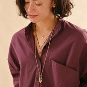 Convinced Garnet Necklace Gold Plated Garnet - LEEF mode en accessoires