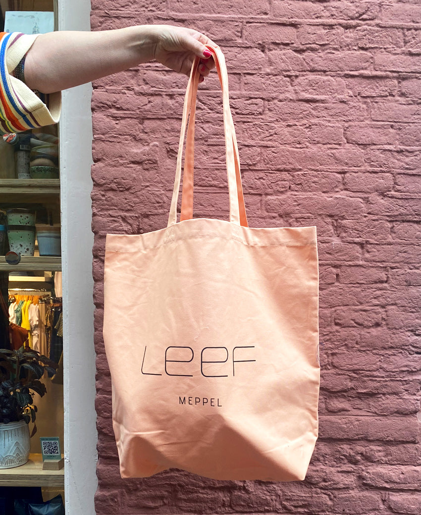 Cotton Bag LEEF Peach - LEEF mode en accessoires